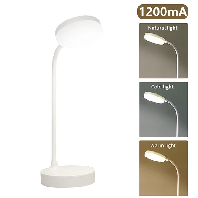 LED masa lambası Usb Powered masa lambası dokunmatik karartma taşınabilir lamba 3 renk kademesiz dim göz koruması yatak odası başucu lambası - Görsel 8