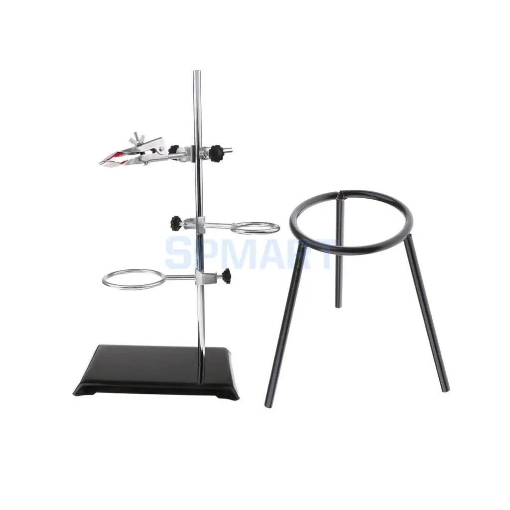 Lab malzemeleri beher boru kelepçesi kafa döngü + boru kelepçesi gazlı bez Mat Tripod standı laboratuvar kimya deney kitleri
