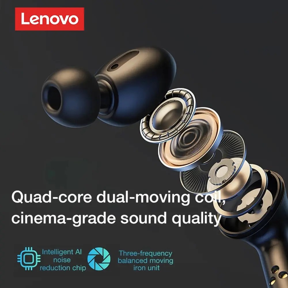 Lenovo LP3 Pro kulaklık TWS Bluetooth 5.0 kablosuz HIFI müzik kulaklık ekran 1200mAh pil kulaklıklar oyun kulaklıklar - Görsel 5