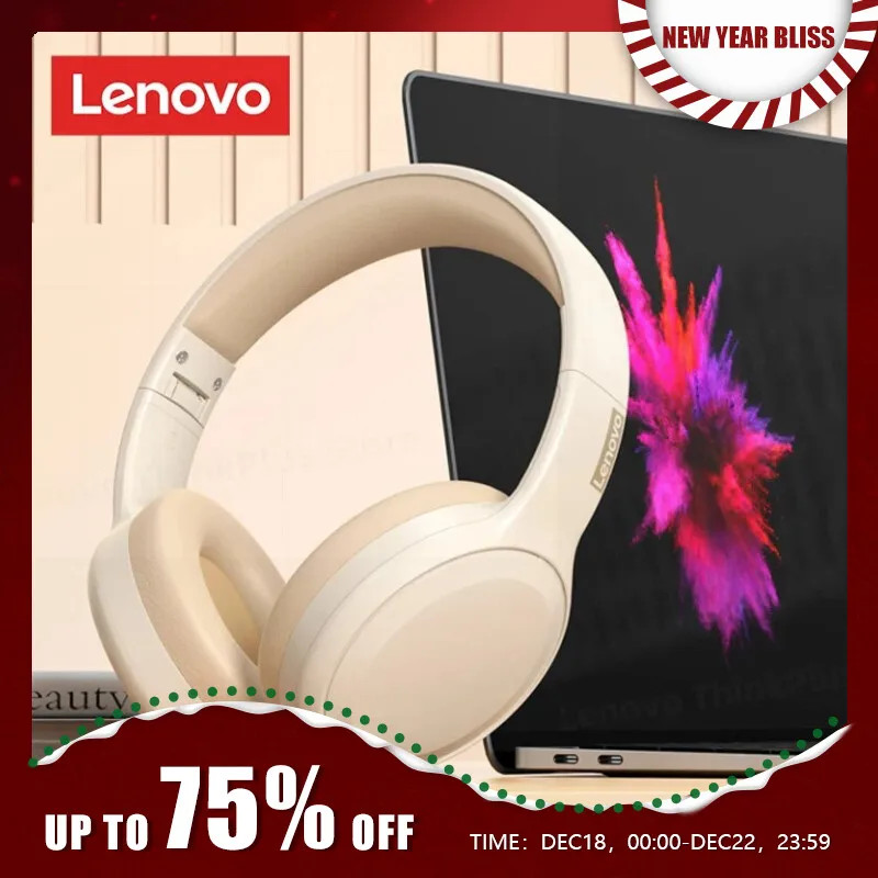 Lenovo TH30 kablosuz kulaklıklar Bluetooth 5.3 kulaklık Mic ile katlanabilir Gaming Headset spor kulaklık müzik kulaklıklar 250mAh