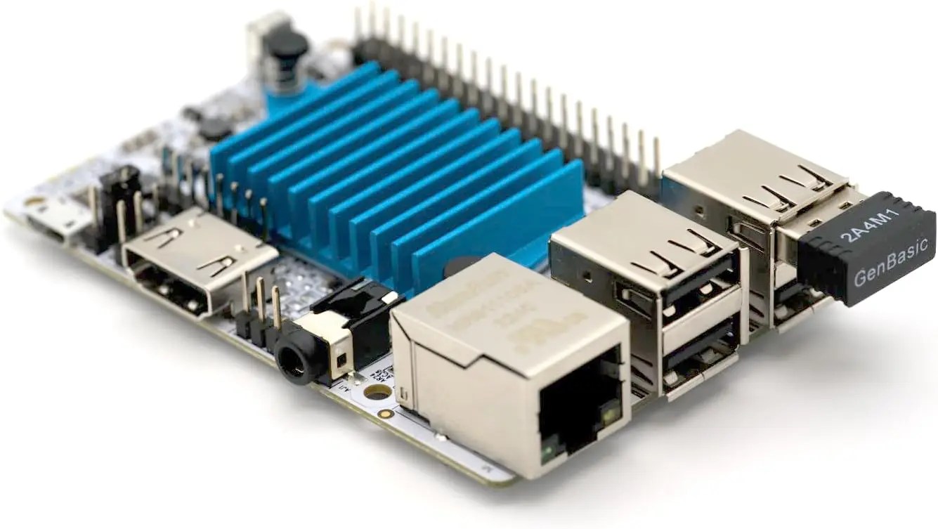 Libre bilgisayar AML-S905X-CC Le patates tek kart bilgisayar soğutucu ve WiFi 4 ile