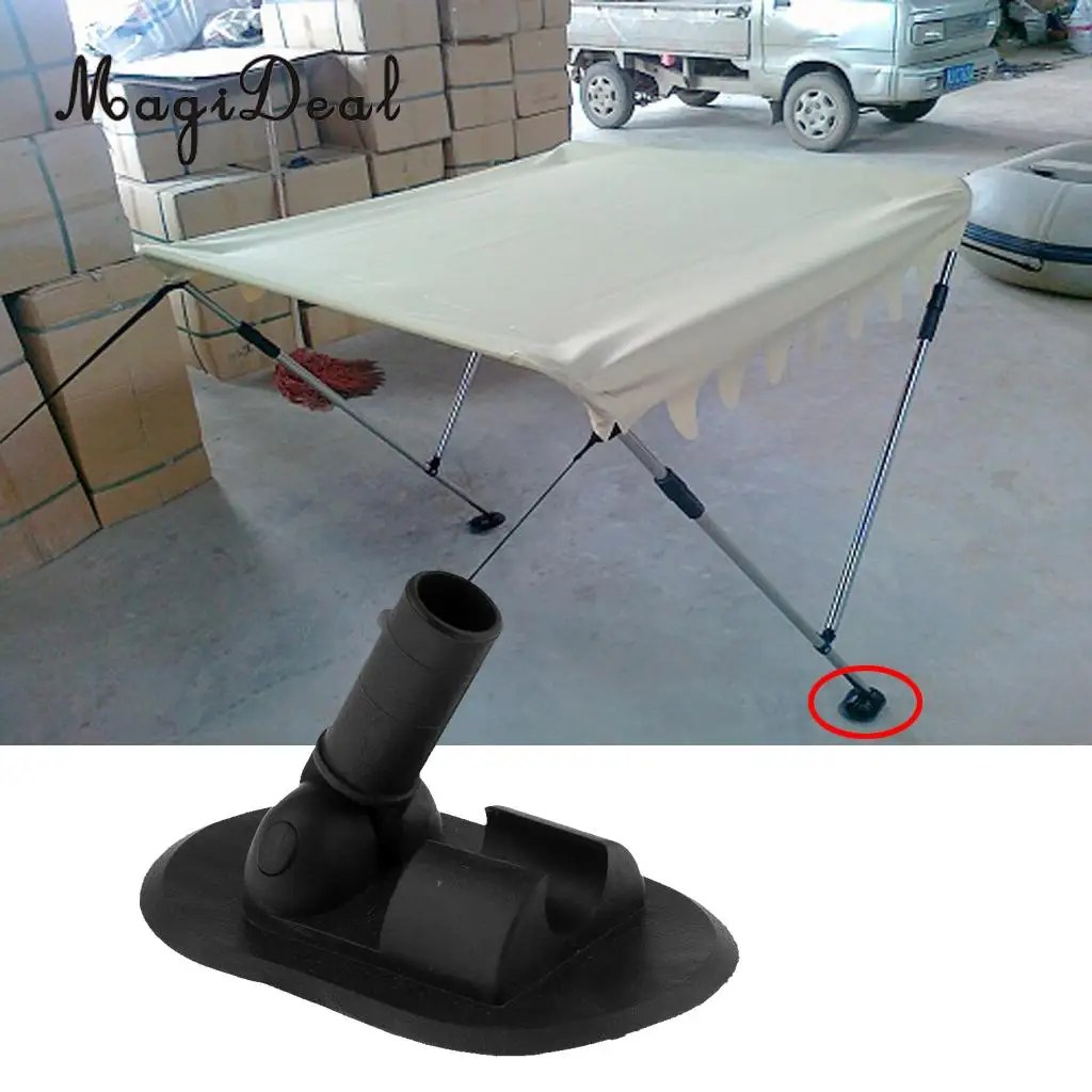 MagiDeal sürat teknesi balıkçılık şişme bot PVC tente/güneş gölge güverte dağı siyah