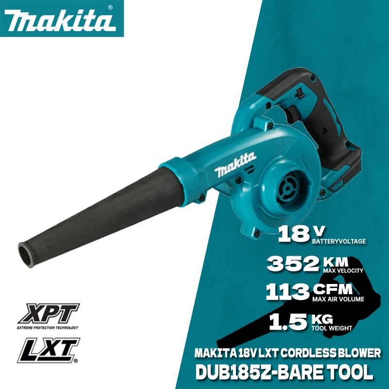 Makita DUB185 akülü el yaprak üfleyici 18V LXT hava üfleyici toz üfleme ağaç İşleme bahçe güç araçları DUB185Z için temizlik