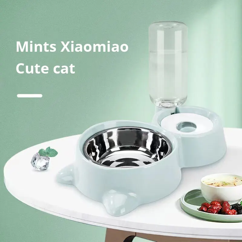 Mavi Pet köpek kedi kase çeşme otomatik gıda su besleyici konteyner kediler köpekler için içme Pet makaleler