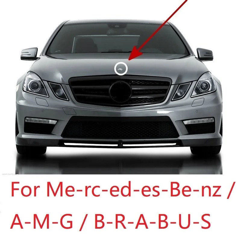 Mercedes W204 W212 W213 W203 için 1 adet araba modifikasyon aksesuarları W205 W211 W210 AMG C sınıfı E sınıfı araba ön kaput çıkartmalar