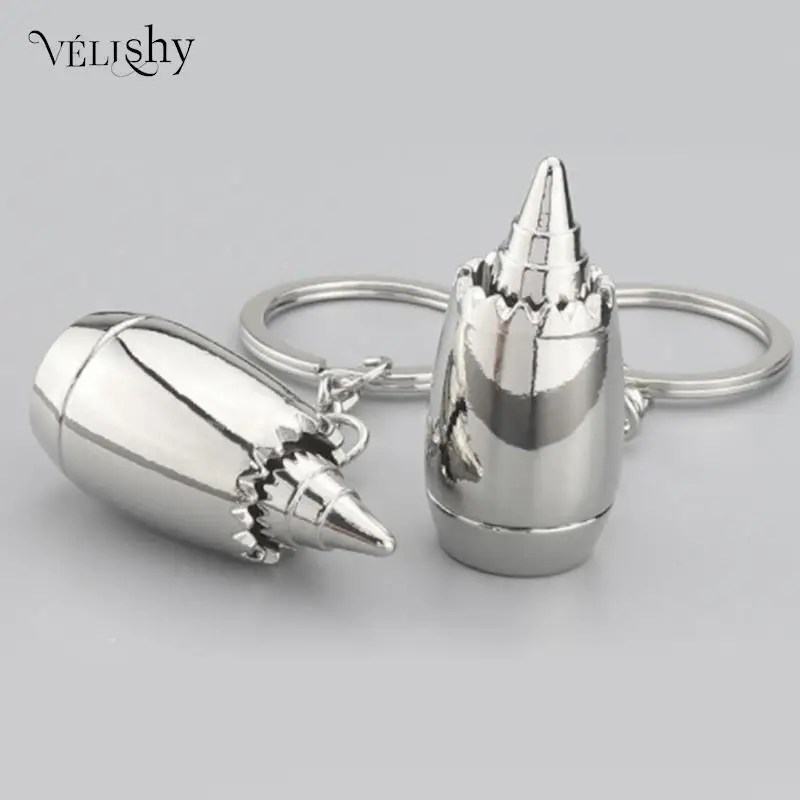 Metal uçak motor kolye anahtarlıklar Mini Jet motor anahtarlıklar hediyeler moda erkekler çanta araba aksesuarları anahtarlık