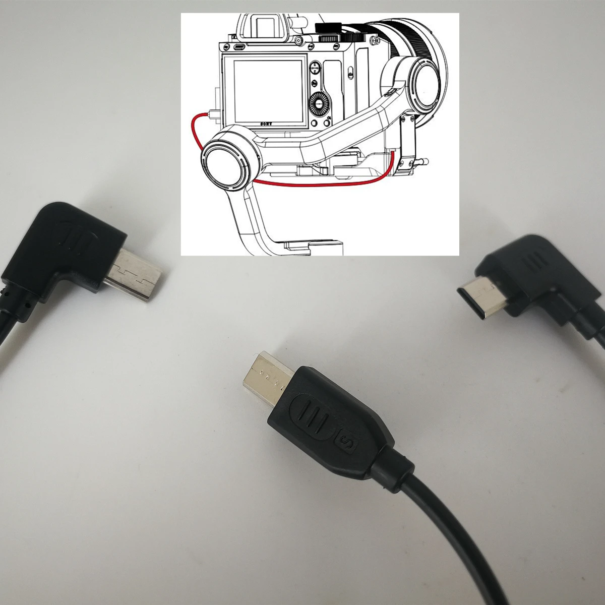 Mikro USB ila çoklu USB kamera kontrol kablosu için ZHIYUN vinç 2 WEEBILL-S & Sony A7 A7R A7S II III IV kamera değiştirin ZW-MULTI-002 - Görsel 5