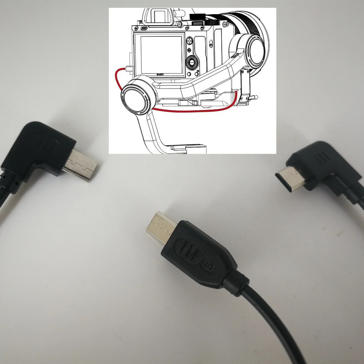 Mikro USB ila çoklu USB kamera kontrol kablosu için ZHIYUN vinç 2 WEEBILL-S & Sony A7 A7R A7S II III IV kamera değiştirin ZW-MULTI-002 - Görsel 5