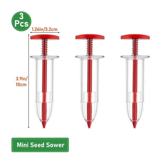 Mini ekim tohum dağıtıcı manuel ekim tohum serpme el tohum ekici aracı 5 farklı ayarları ile el ekme 2 Transpl - Görsel 16