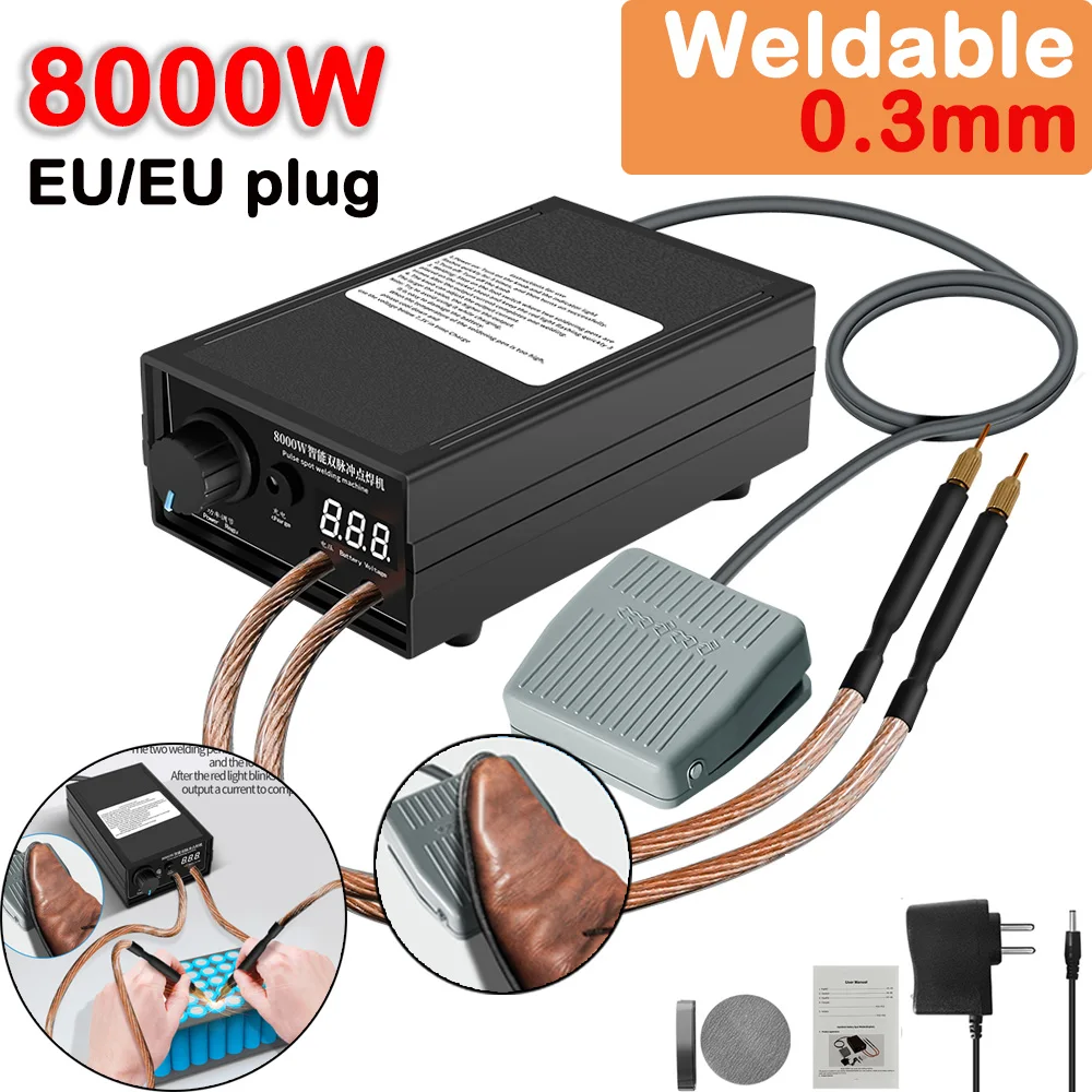 Mini noktalar KAYNAK MAKINESİ 8000W el nokta kaynak dijital ekran şarj edilebilir 18650 pil ve kaynak nikel şerit için