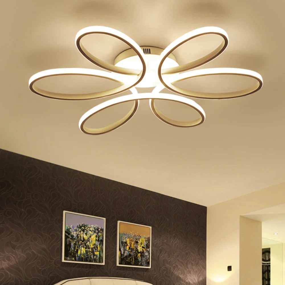 Modern çiçek LED tavan ışıkları Nodic iç mekan aydınlatması Led yüzeye monte tavan yatak odası için lamba oturma odası koridor ışıkları - Görsel 2