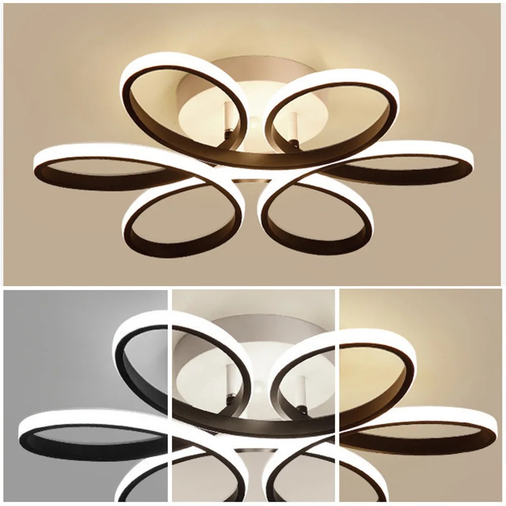 Modern çiçek LED tavan ışıkları Nodic iç mekan aydınlatması Led yüzeye monte tavan yatak odası için lamba oturma odası koridor ışıkları - Görsel 5