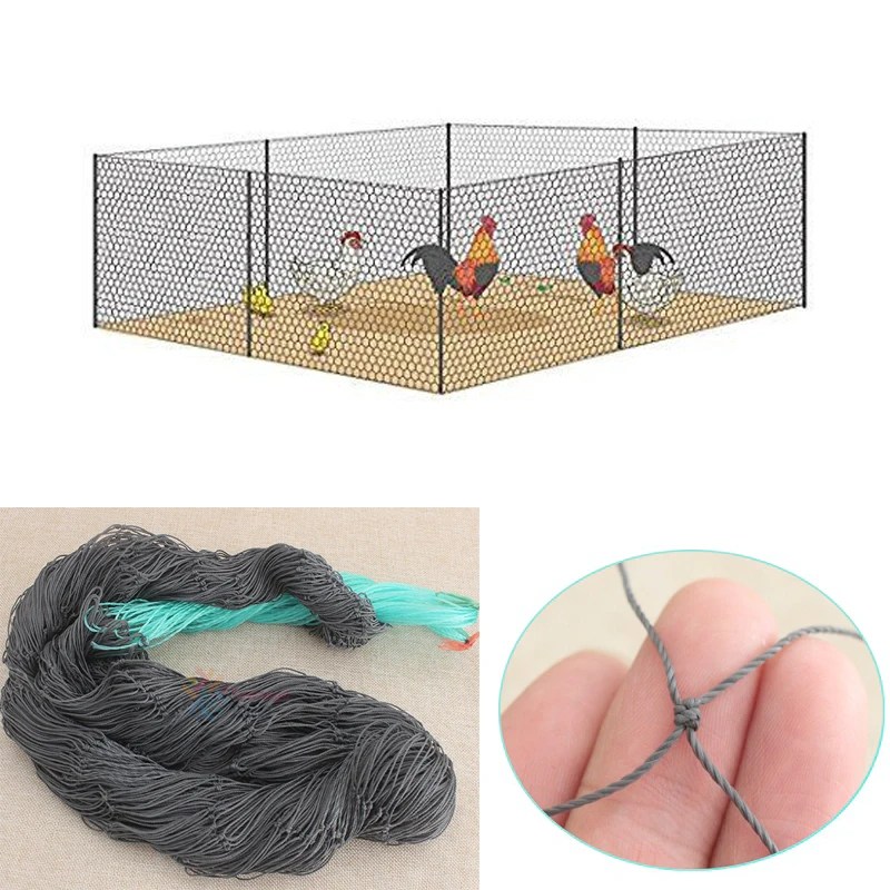 Naylon gri yeşil tavşan tavuk avlu bahçe koruyucu Net 6cm * 6cm kalınlaşmak güvercin barınak iplik yetiştiriciliği çit kafes