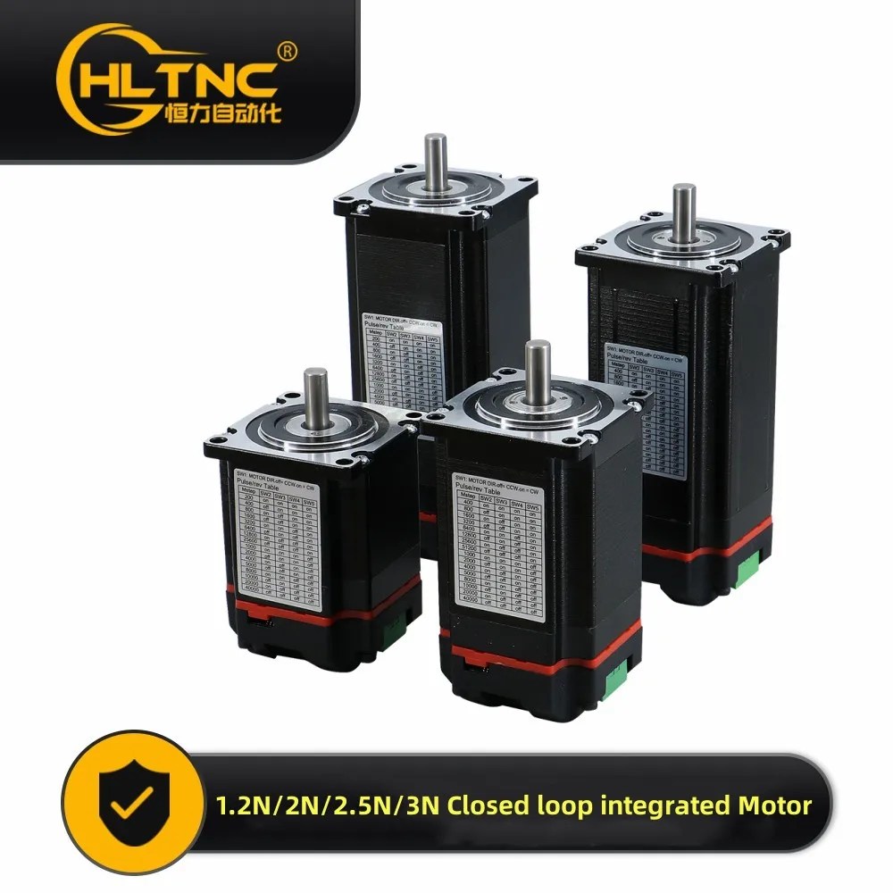 Nema23 kapalı döngü entegre Motor 1.2Nm 2Nm 2.5Nm 3Nm çapı 8mm hibrid entegre Servo Motor CNC için sürücü ile