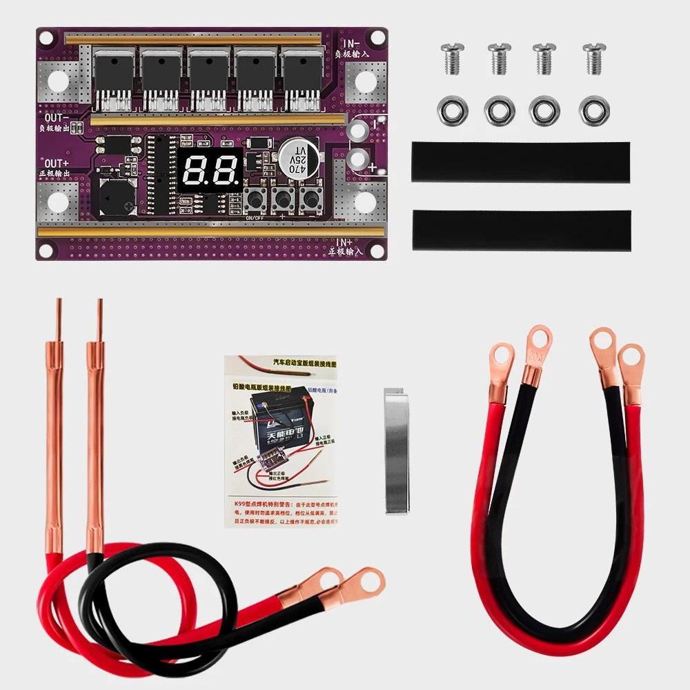 Nokta kaynakçı DIY kiti 99 dişliler güç ayarlanabilir noktalar kaynak kontrol panosu kaynak için 18650 pil 0.05-0.3mm nikel levha