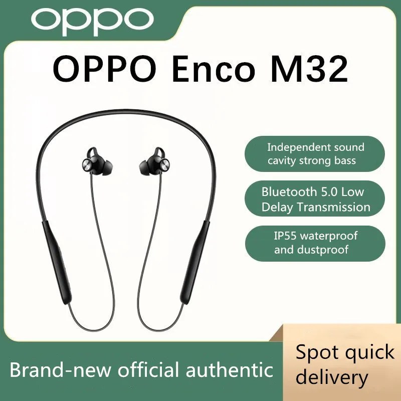 OPPO Enco M32 kablosuz Bluetooth kulaklık boyun-asılı spor uzun pil ömrü çalışan spor moda kulaklık