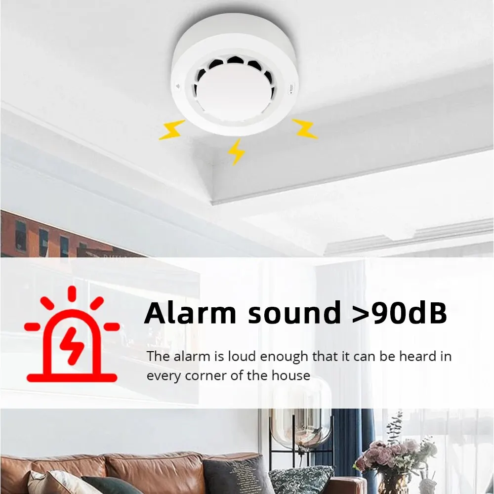 Onentutuya Zigbee duman sensörü yangın alarmı dedektörü ev güvenlik Alarm duman sensörü Tuya Zigbee Hub ile çalışması gerekir