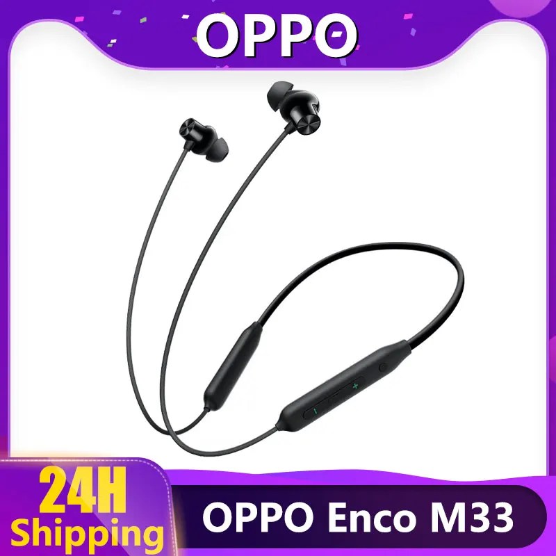 Orijinal OPPO Enco M33 Wirelesss kulaklık 45dB gürültü iptal spor kablosuz Heahphone 28 saat pil ömrü IP55