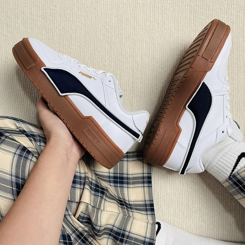 PUMA sonbahar yeni erkek ve kadın çiftler ile aynı retro rahat düz ayakkabılar küçük beyaz ayakkabı