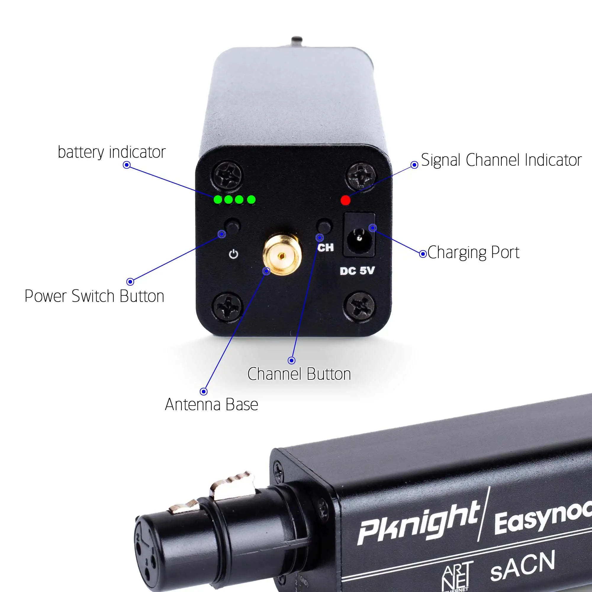 Pknight 2.4G kablosuz WiFi DMX Easynode artı Mini DMX denetleyici App ile WIFI-DMX PRO kullanarak ArtNet/sac protokolü - Görsel 5