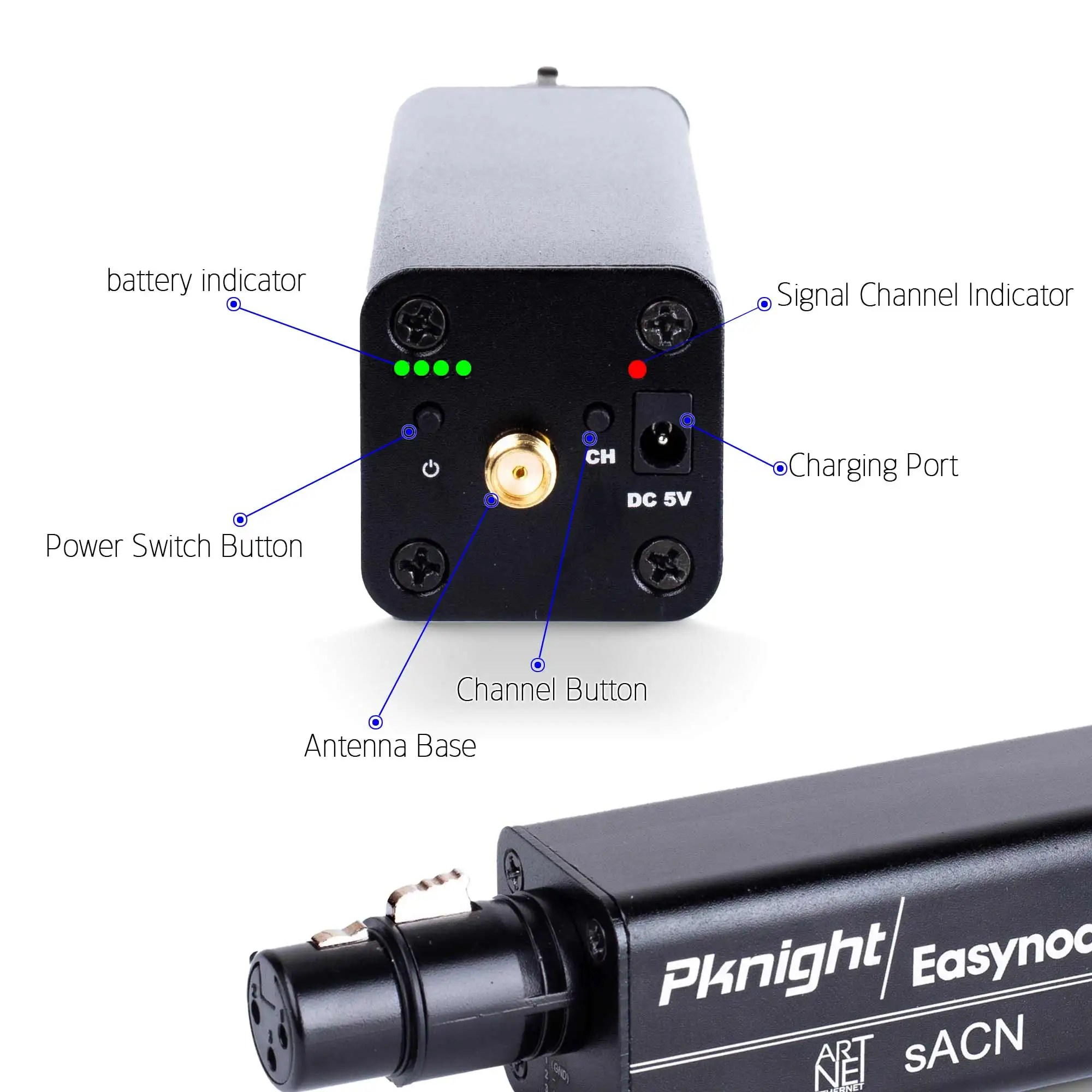 Pknight 2.4G kablosuz WiFi DMX Easynode artı Mini DMX denetleyici App ile WIFI-DMX PRO kullanarak ArtNet/sac protokolü - Görsel 5