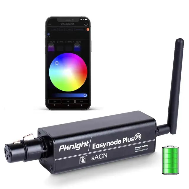 Pknight 2.4G kablosuz WiFi DMX Easynode artı Mini DMX denetleyici App ile WIFI-DMX PRO kullanarak ArtNet/sac protokolü - Görsel 13