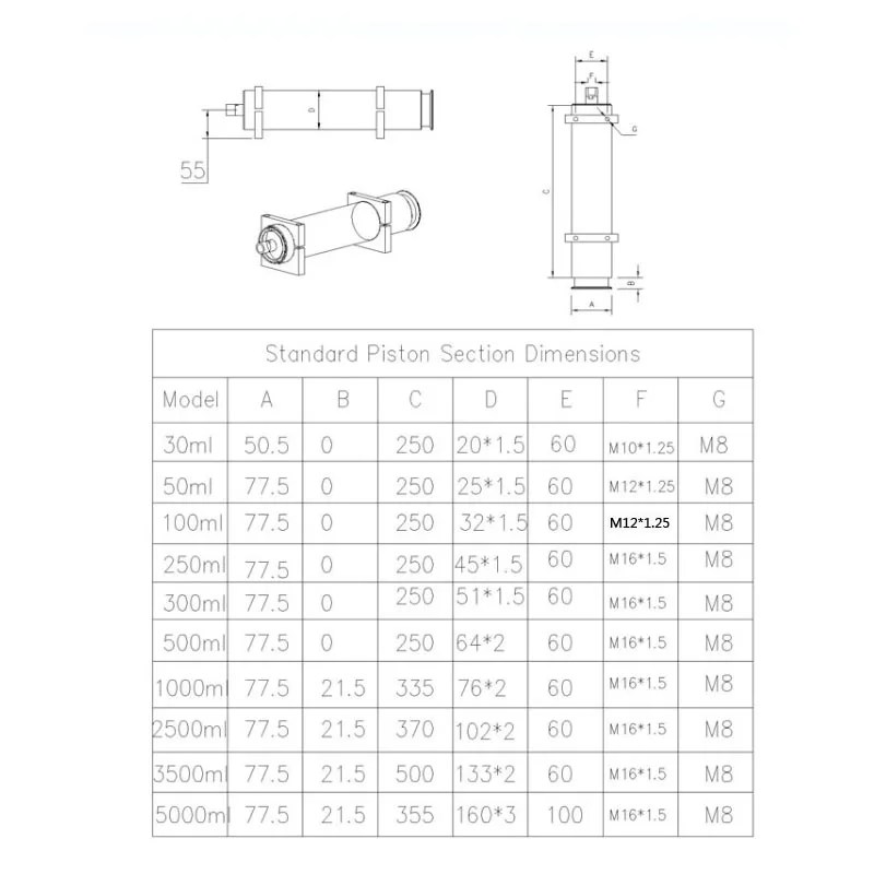 Pnömatik silindir takımı için dolum makinesi 100ml 300ml 500ml 1000ml, pnömatik Piston silindir için dolum makinesi parça - Görsel 2