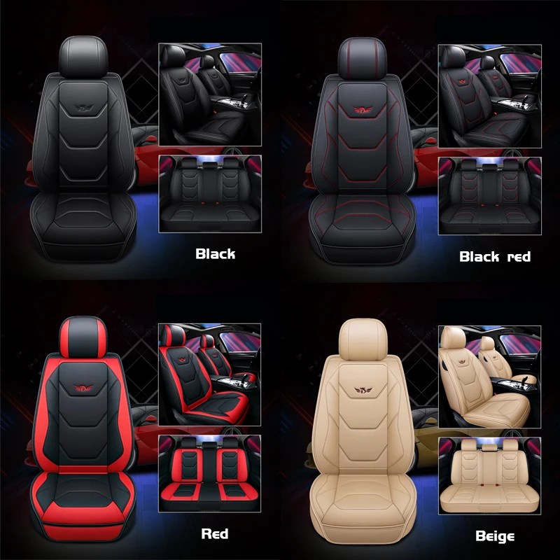 Premium PU araba klozet kapağı araç koltuğu yastık tam sarma kenar çoğu araç modelleri için koltuk koruyucusu evrensel SUV Van kamyon