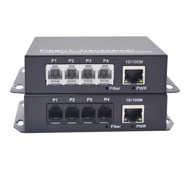 RJ11 telefon ve 10/100M Ethernet üzerinden Fiber optik genişletici, sabit hat telefonları Fiber, Singlemode 20Km, çok modlu 500m - Görsel 12