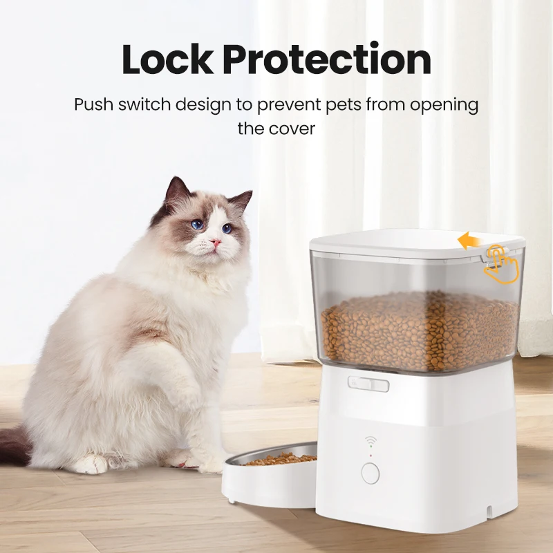 ROJECO 2L otomatik WIFI kedi besleyici akıllı kediler Kibble dağıtıcı kediler için uzaktan kumanda ile otomatik Pet gıda dağıtıcı aksesuarları