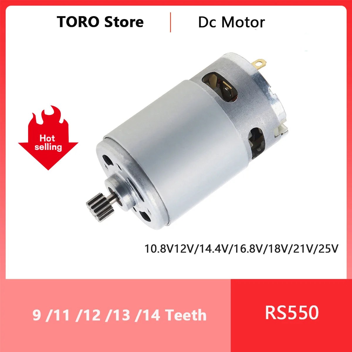 RS550 DC Motor 10.8V/12V/14.4V/16.8V/18V elektrik motoru Motor yüksek tork dişli kutusu elektrikli matkap/testere tornavida