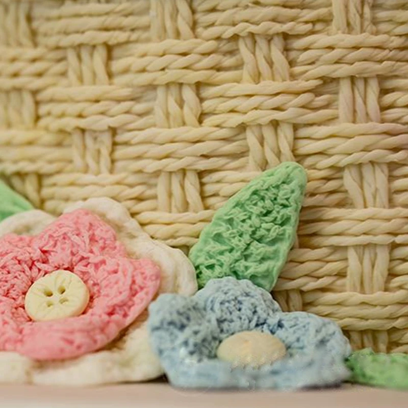 Rustik sepet örgü kalıp silikon kalıp fondan kek dekorasyon aracı Gumpaste Sugarcraft çikolata formları Bakeware araçları