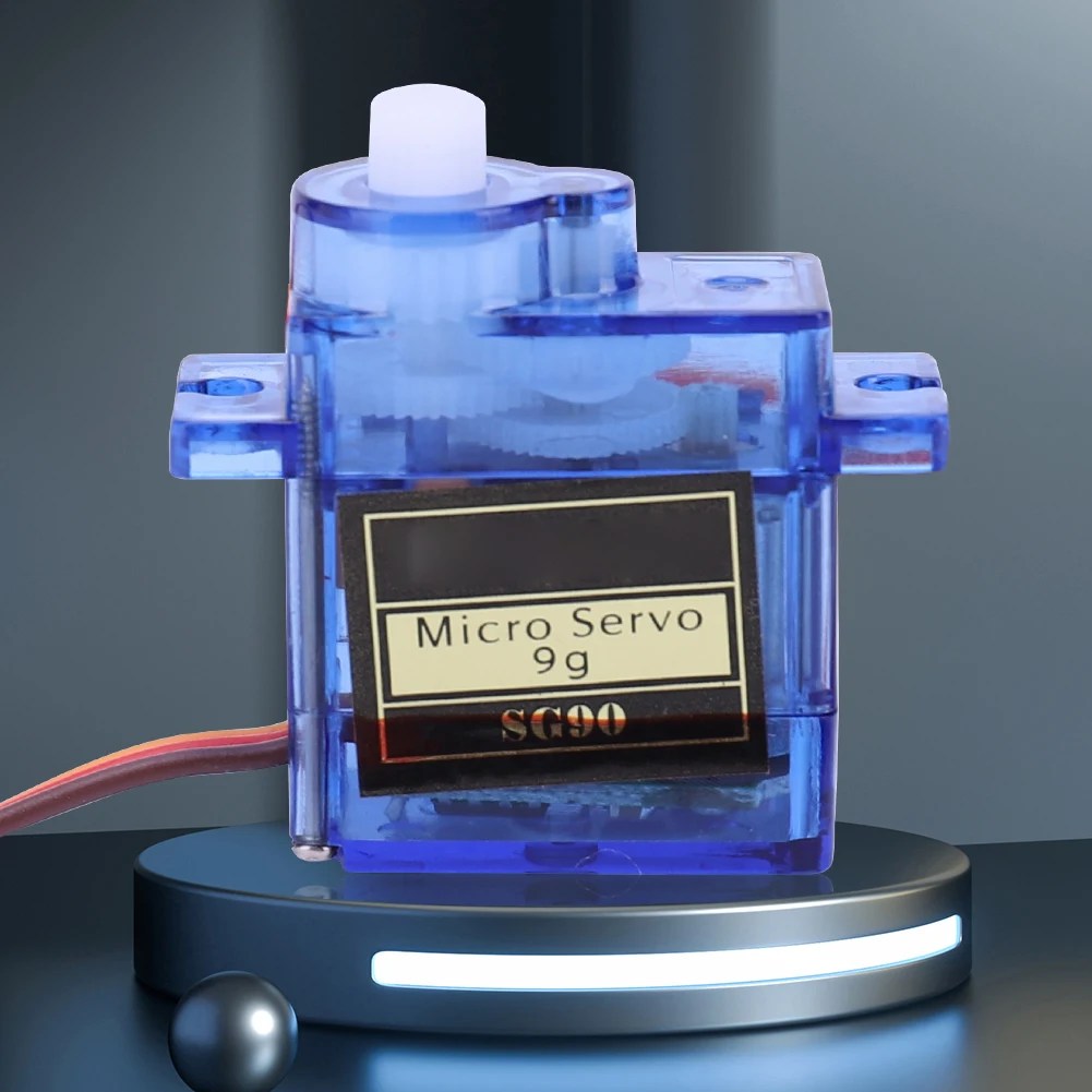 SG90 9G mikro dişli Servo Motor sabit kanatlı direksiyon motoru RC helikopter uçak uçak için 180/360 derece - Görsel 2