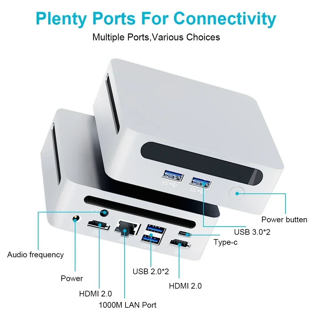 SZBOX Mini PC AMD Ryzen ry/ 5500U / 5700U / 7530U Windows 11 DDR4 3200MHZ NVME SSD WIIF 6 BT 5.2 4K MINI PC oyun bilgisayarı