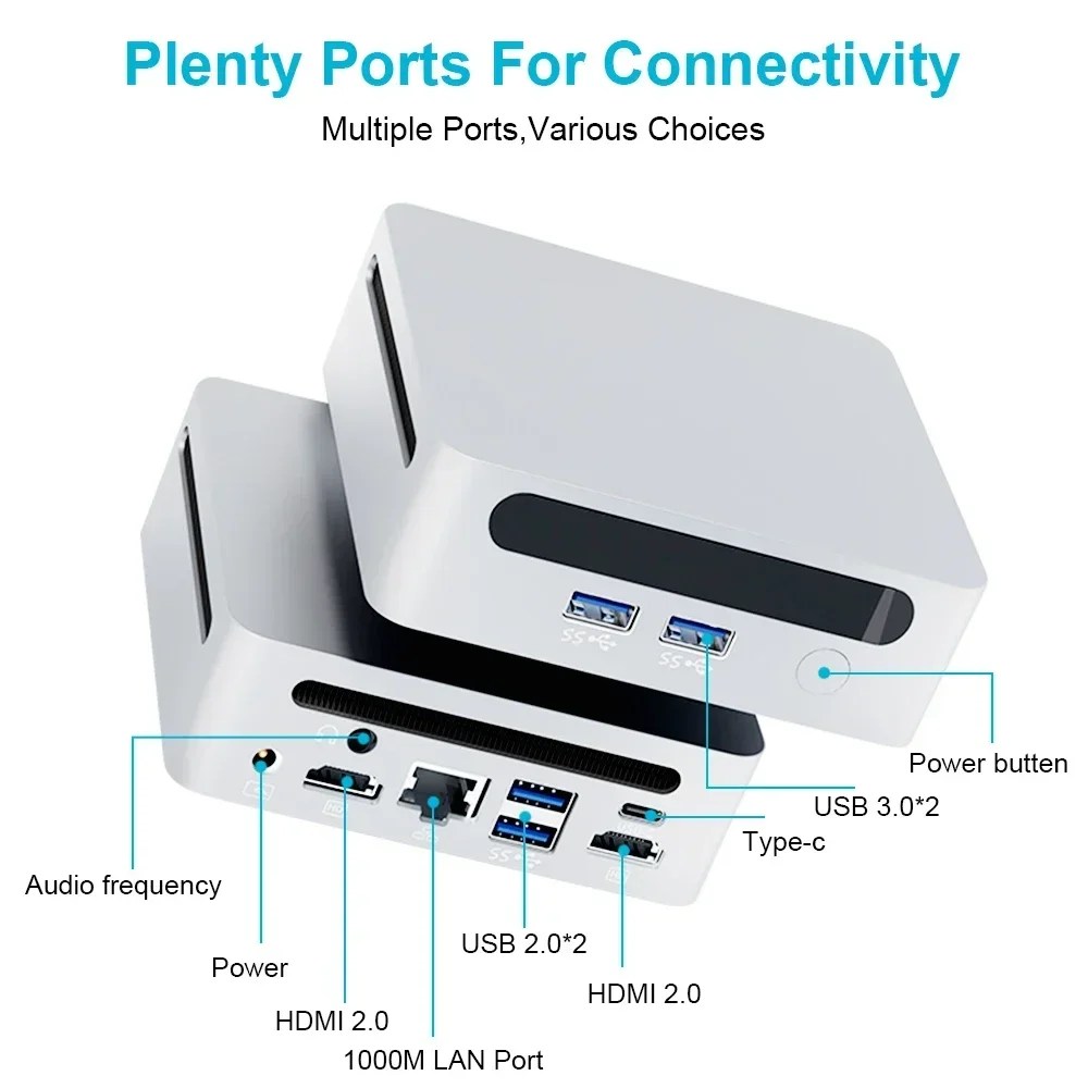 SZBOX Mini PC AMD Ryzen ry/ 5500U / 5700U / 7530U Windows 11 DDR4 3200MHZ NVME SSD WIIF 6 BT 5.2 4K MINI PC oyun bilgisayarı - Görsel 6