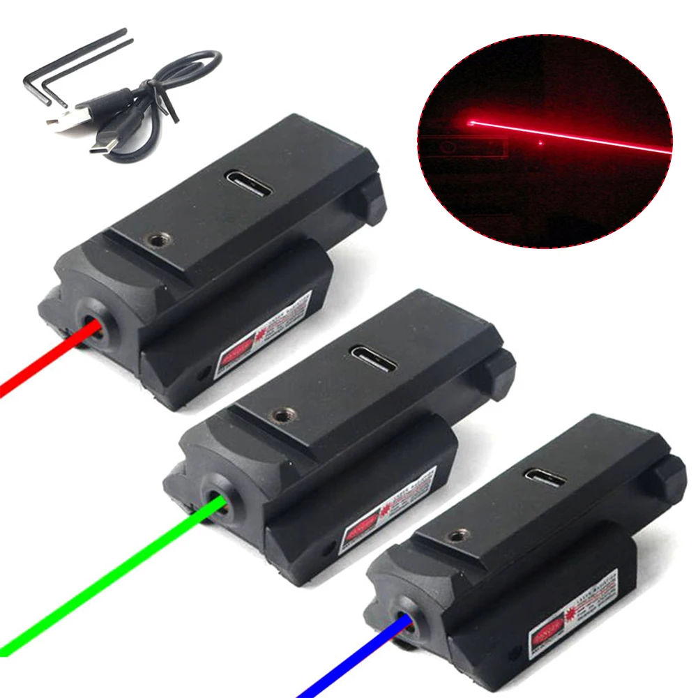 Sight lazer taktik Red Dot kapsam uzun menzilli lazer verici şarj edilebilir optik alet 20mm kılavuz rayı kurulum Univers