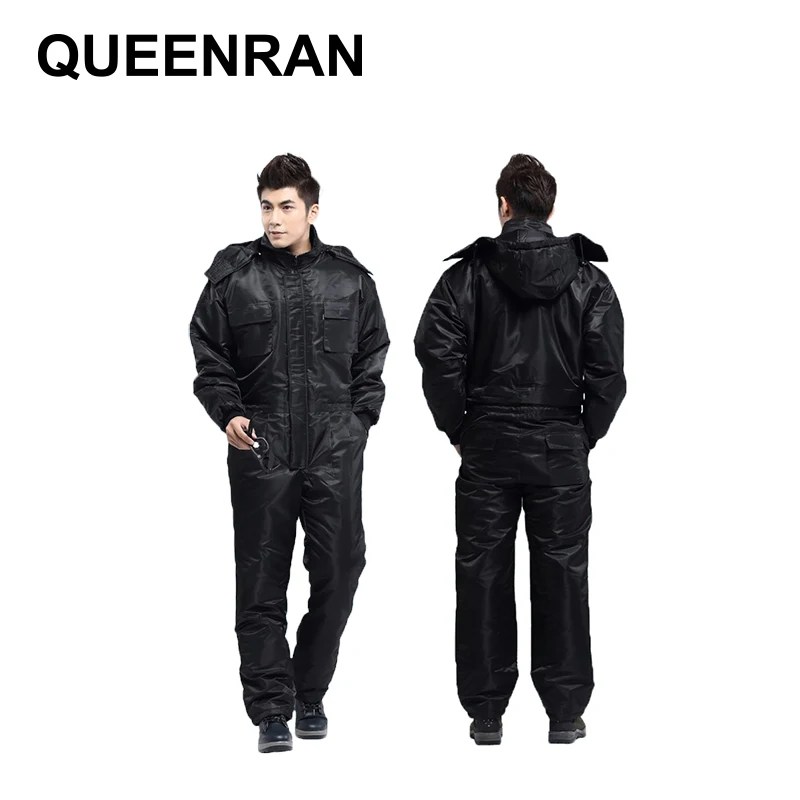Siyah su geçirmez rüzgar geçirmez Unisex iş elbiseleri emek iş üniformaları tulum setleri emniyet ceket tulumlar güvenlik koruma