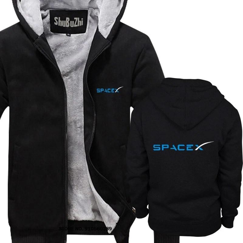 SpaceX uzay X Logo hoody erkek popüler kalın ceket uzun kollu erkek arkadaşının artı boyutu ceket yeni moda giyim ücretsiz kargo
