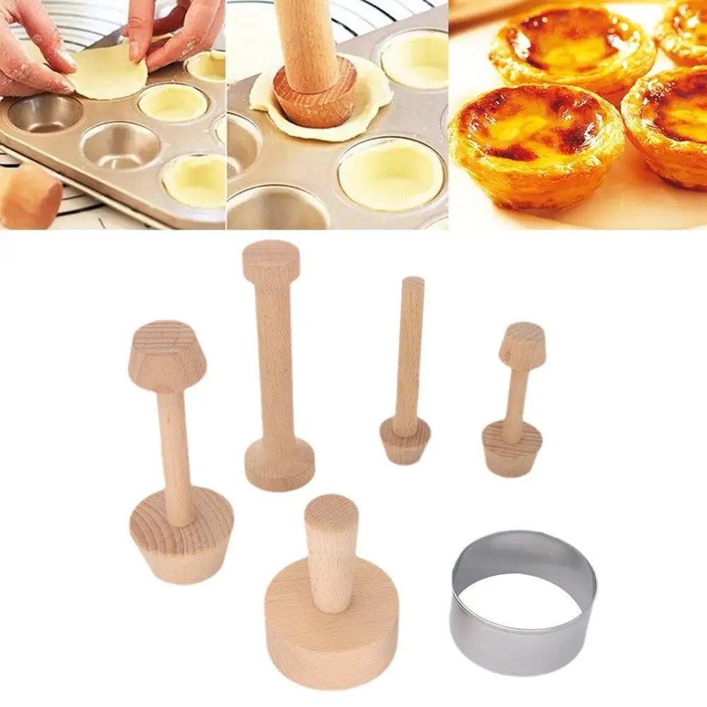 Taşınabilir ahşap yumurta Tamper sabotaj çift taraflı pasta yumurta Pusher itici eggeggkalıp pişirme kek eggmold kalıp mutfak gereçleri