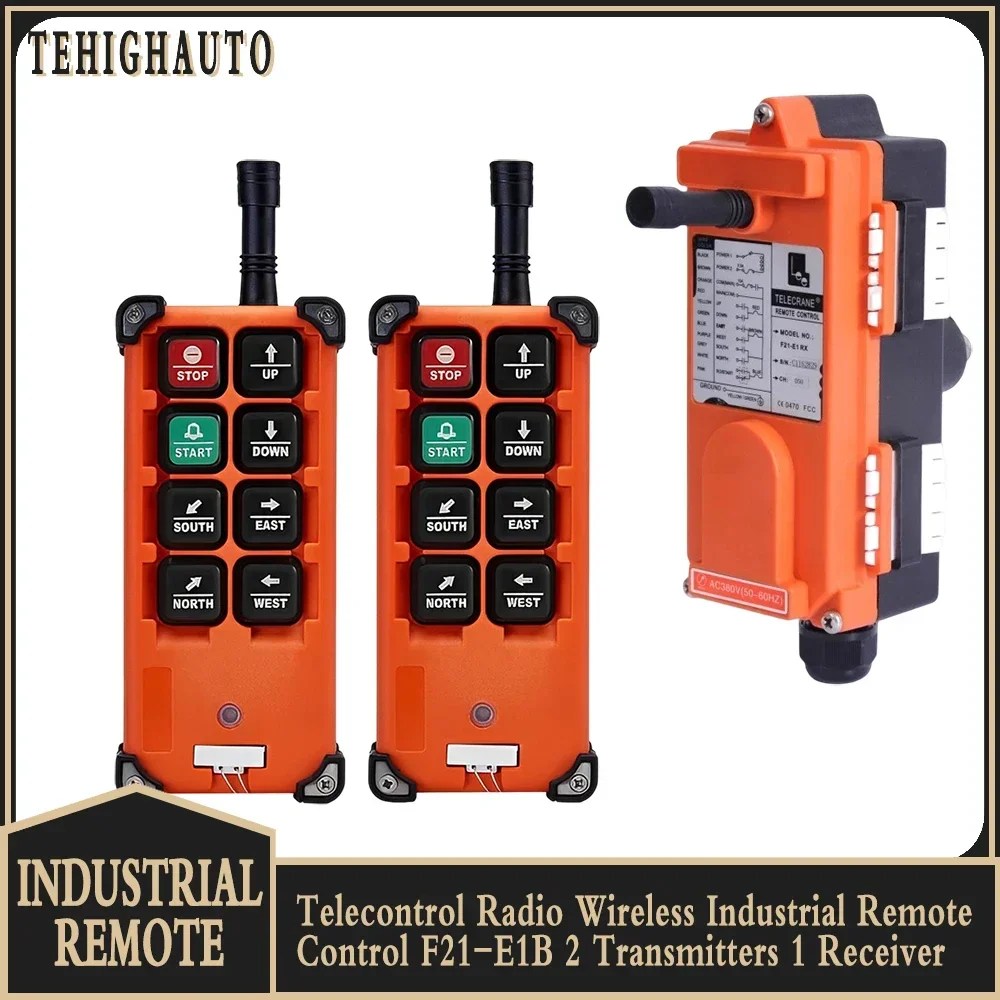 Telekontrol radyo kablosuz endüstriyel uzaktan kumanda F21-E1B 36V/220V/360V 1/2 vericiler 1 alıcı için vinç asansör