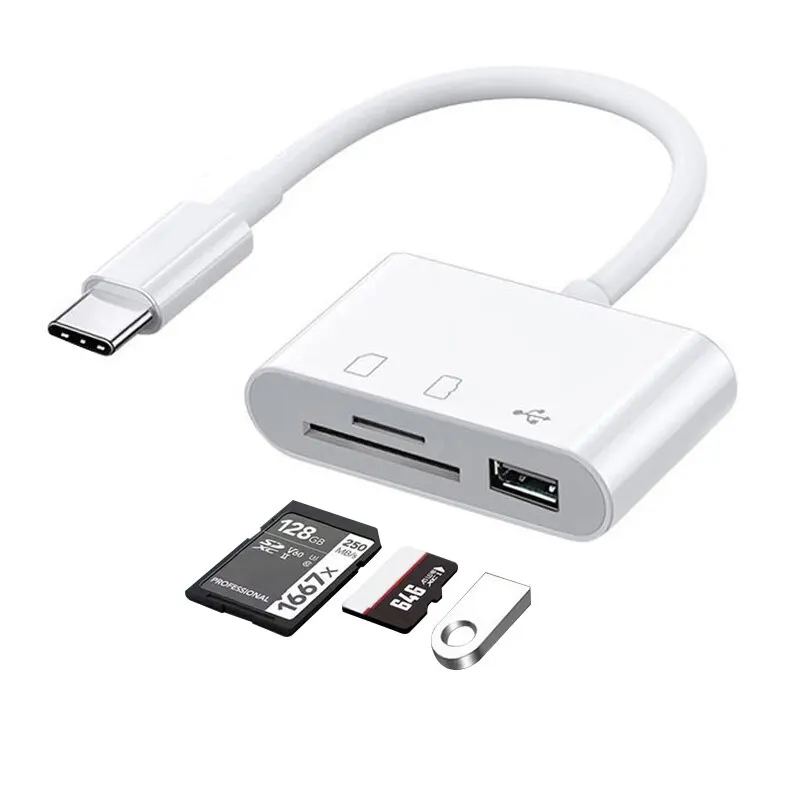 Tip C adaptörü TF CF SD hafıza kartı okuyucu OTG yazar kompakt flaş USB-C için IPad Pro Huawei Macbook Samsung Xiaomi Cardreader