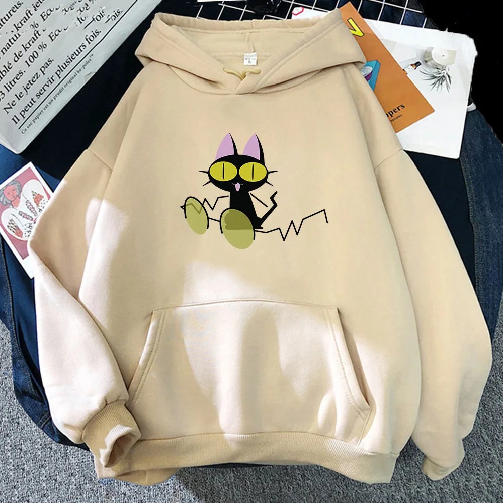 Trigun kazak hoodie kucing Anime, baju kazak lengan panjang/laki-laki, pakaian kartun estetika grafis, kazak Harajuku