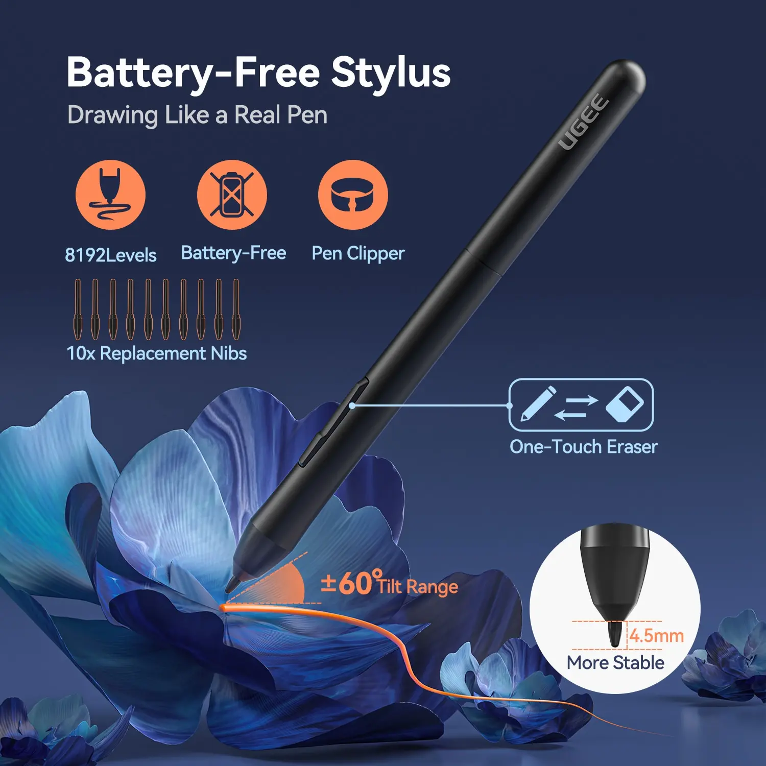 UGEE S640 grafik Tablet 6 inç çizim tabletler dijital kalem Pad yazma çizim kurulu Android Windows Mac Laptop için 8192 Stylus - Görsel 3
