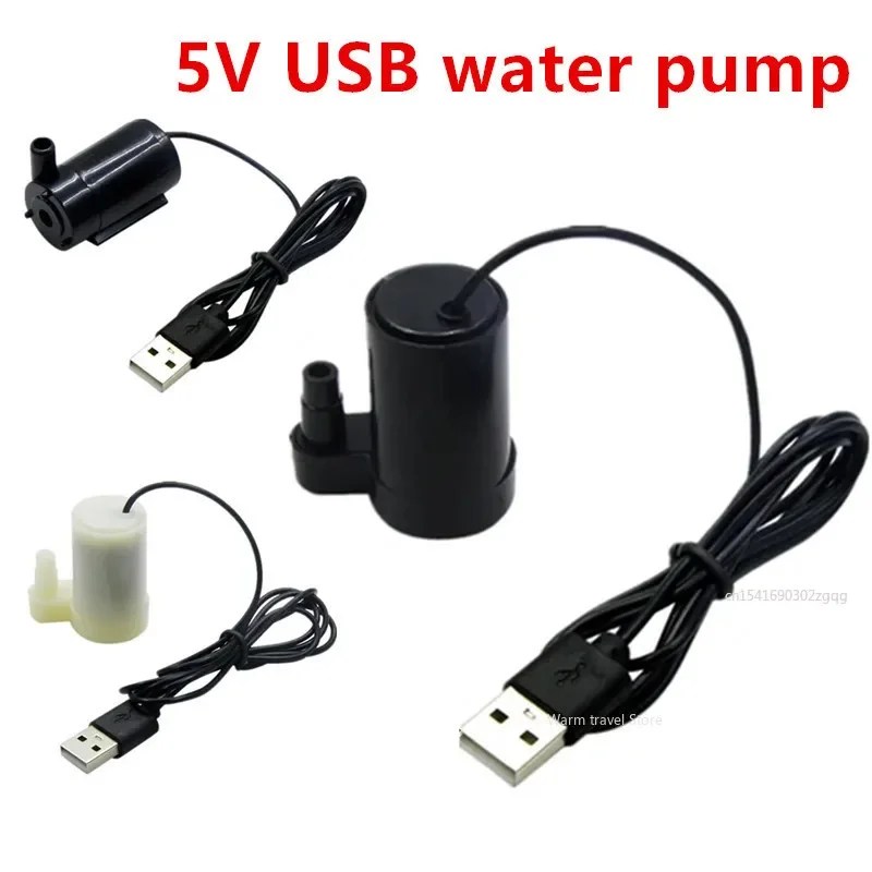 USB 5V su pompası alçak gerilim mikro Mini dalgıç pompa Ultra sessiz Usb hidroponik sebze dikim zanaat çeşme akvaryum