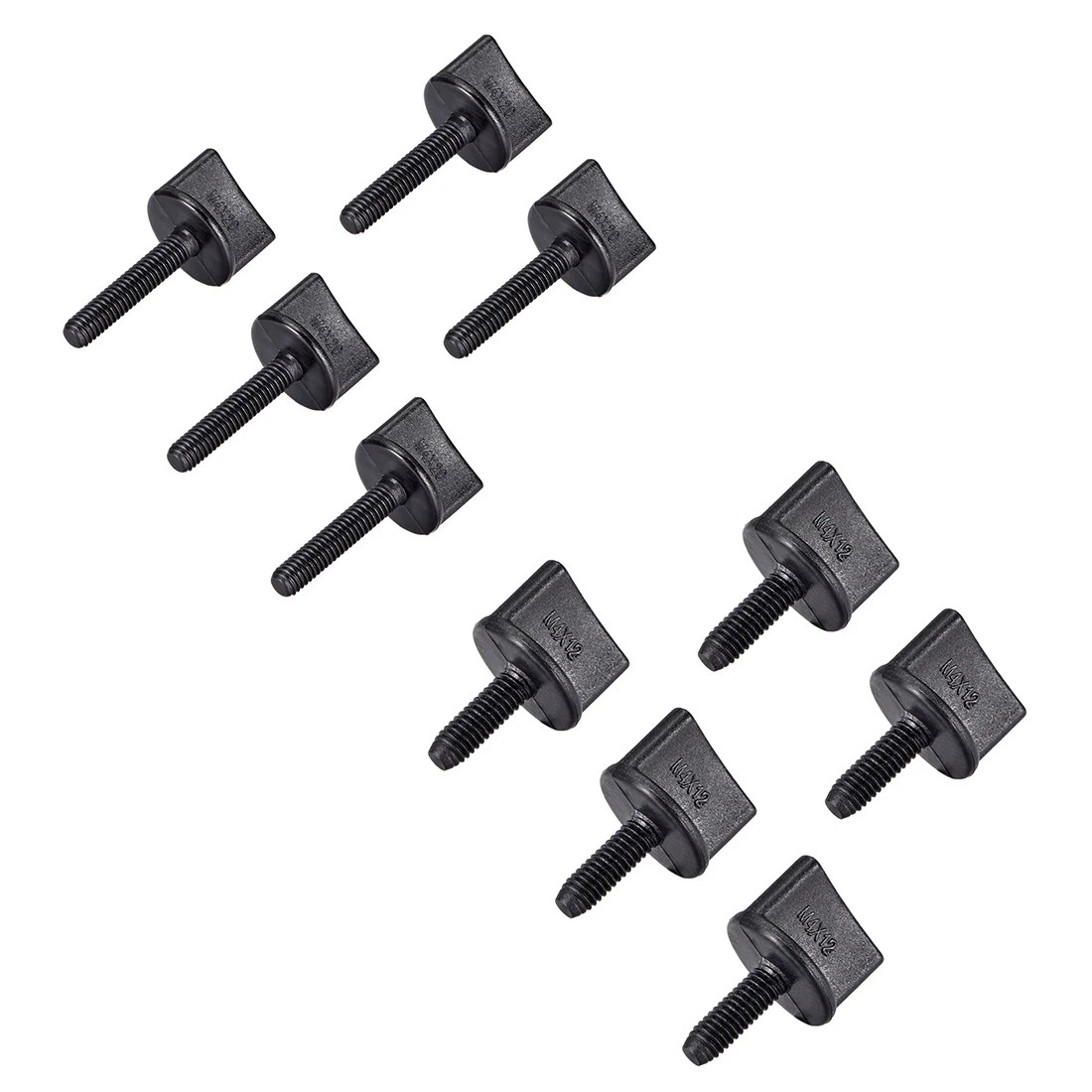 Uxcell 5/10 adet başparmak vidalı cıvata M4x12/20/30/35/45mm el tahrikli Spade naylon plastik vidalar metrik konu RC Model uçak için