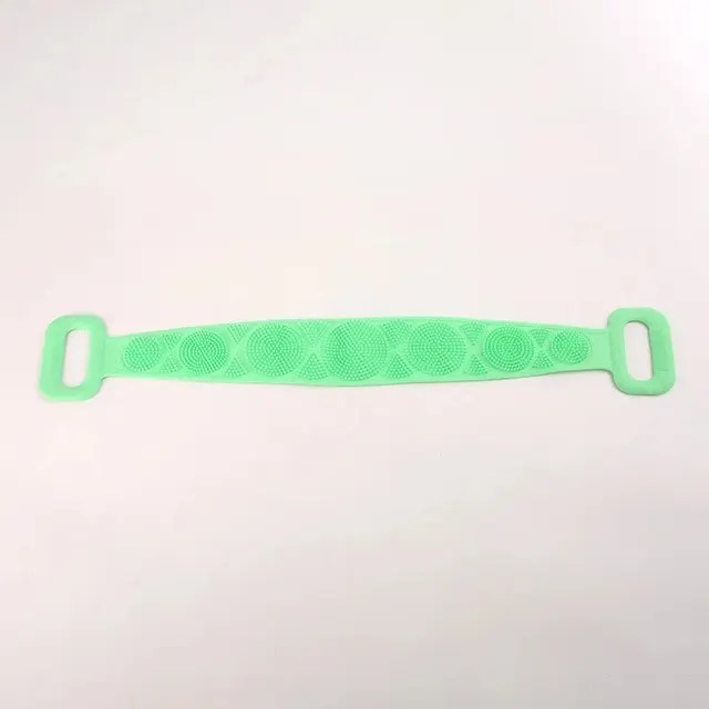 Vücut sünger silikon fırçalar banyo havluları Scrubber Rubbing arak geri soyma masajlı duş kemer genişletilmiş cilt temiz fırçalar - Görsel 7