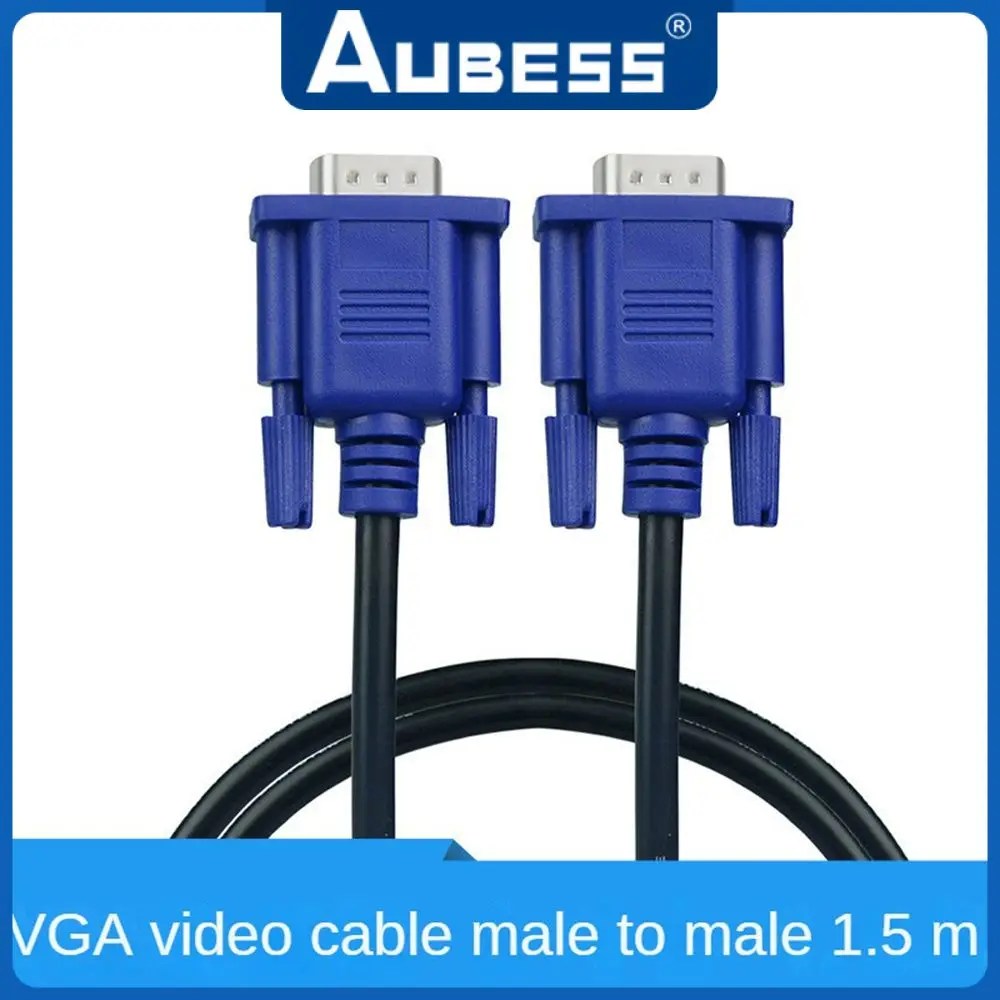 Vga3 + 5 siyah çizgi mavi kafa bakır kaplı çelik veri kaybını azaltmak Vga kablosu bilgisayar Hdcable aşınmaya dayanıklı nikel kaplama eklemler