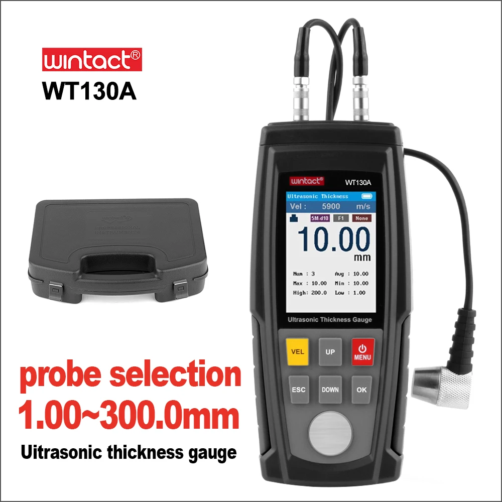 WINTACT ultrasonik kalınlık ölçer ölçer cihazı pil dijital genişlik ölçüm cihazları ultrasonik kalınlık ölçer