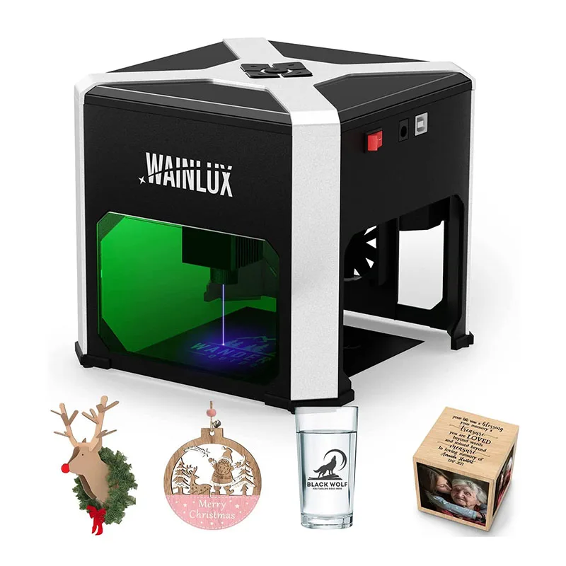 Wainlux lazer gravür K6 3000mw CNC bluetooth Mini lazer oyma makinesi DIY Logo işareti yazıcı kesici ağaç İşleme ahşap plastik
