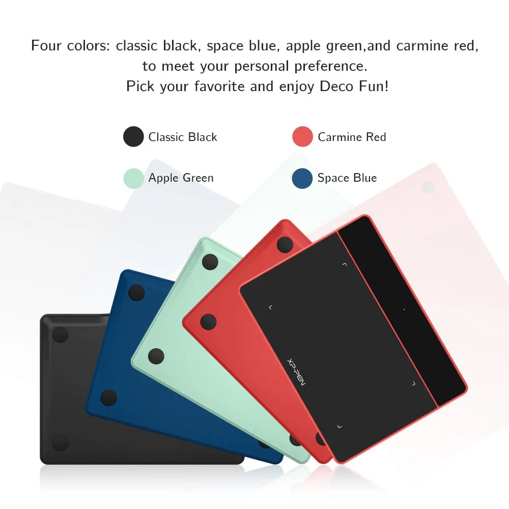 XPPen grafik Tablet Deco eğlenceli XS dijital çizim kalem Tablet OSU Online eğitim Windows Mac için 8192 seviyeleri ile